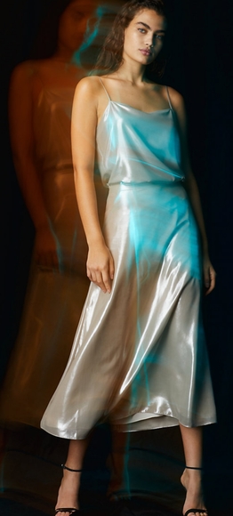 Wilfred Silver Foil Midi Skirt | Aritzia - Picture 5 of 6